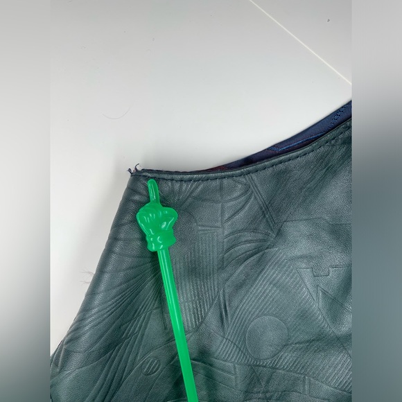 Leather Vest teal Reversible Country core Cottage core Vest - Picture 11 of 15